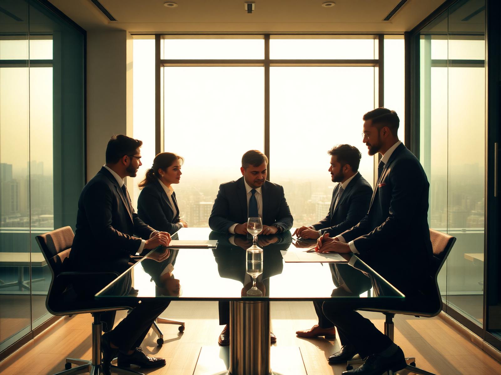 HM Partners team in their Dhaka boardroom